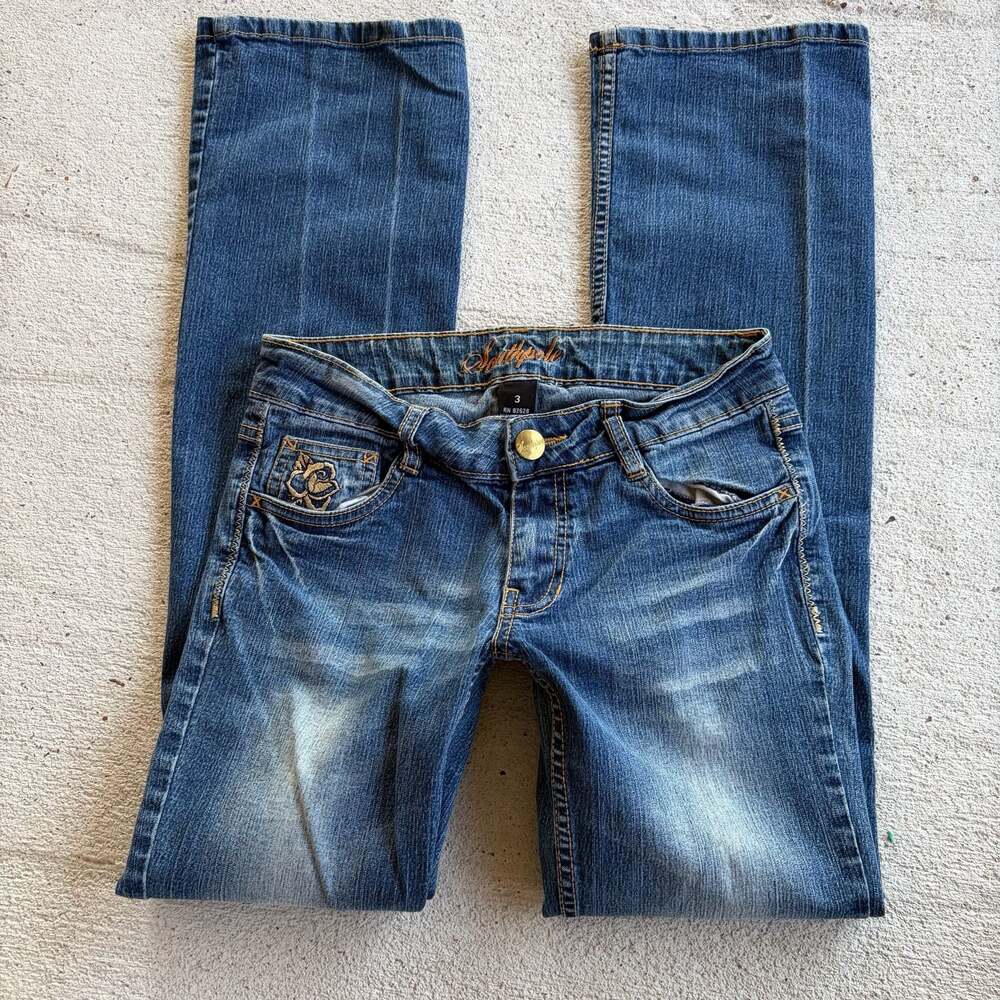 Southpole Y2K Vintage Blue Denim Low Rise Bootcut Jeans Size 3